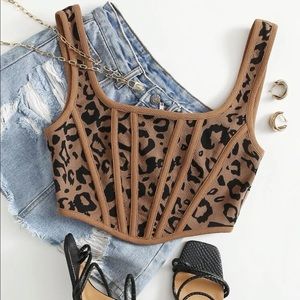 Leopard Print Cropped Tank